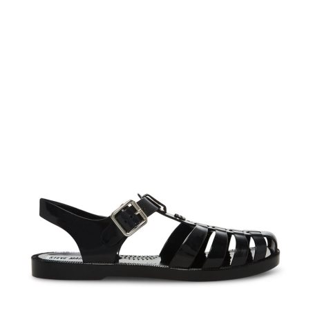 Black Steve Madden Bryn Women's Flat Sandals | PH 9670YBM